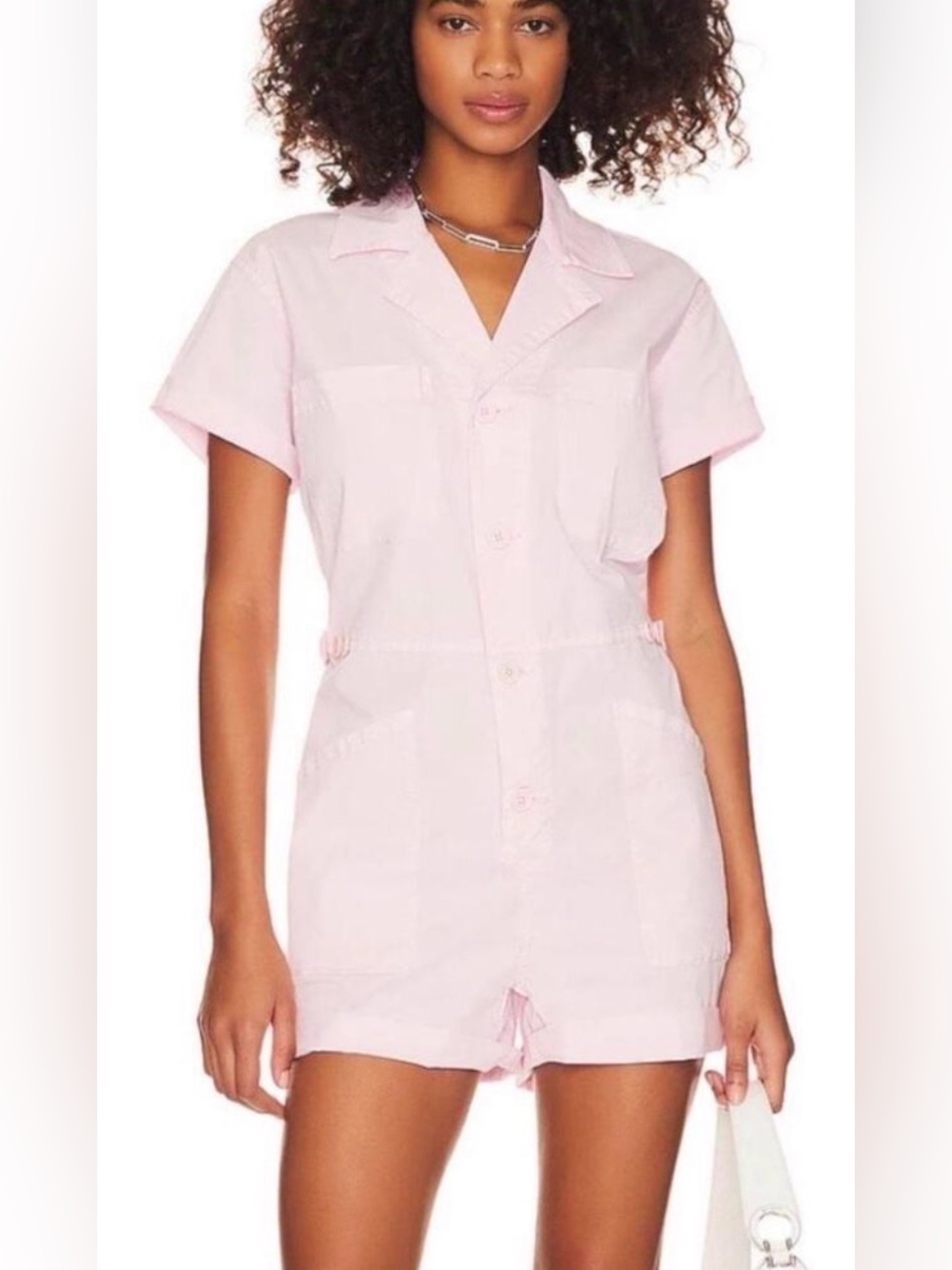 pistola Light Pink Short-Sleeve Romper